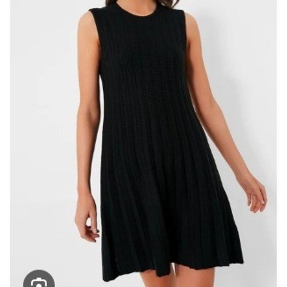 POMANDER‎ PLACE NEW XS Adi Sleeveless Knit Dress Black Tuckernuck Pleated